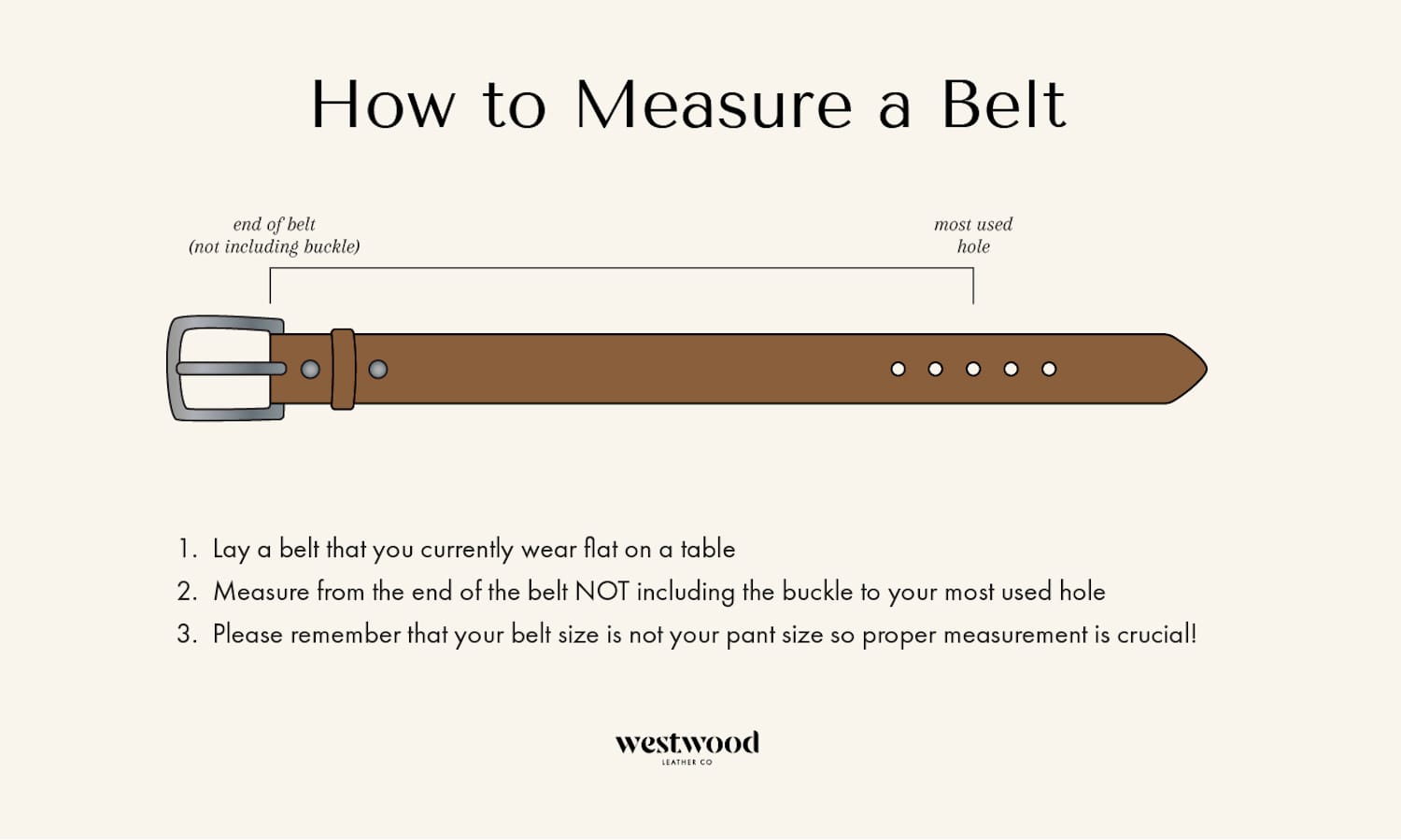 how to measure a leather belt