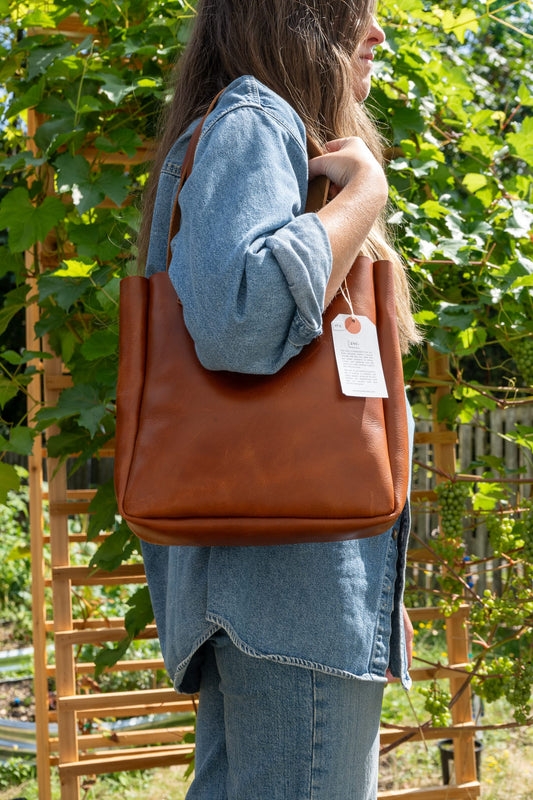 The Mini Carryall Tote - Cognac