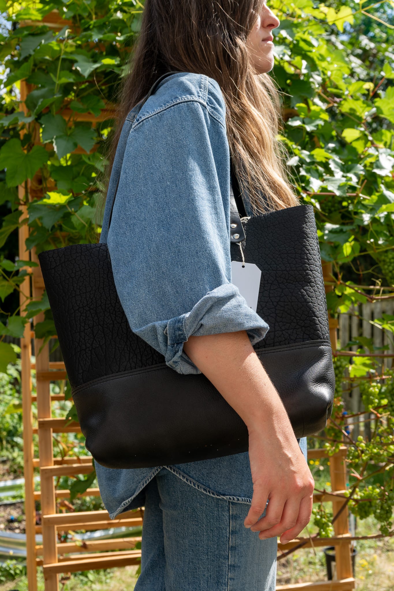 The Weekend Panel Tote - Black Bison