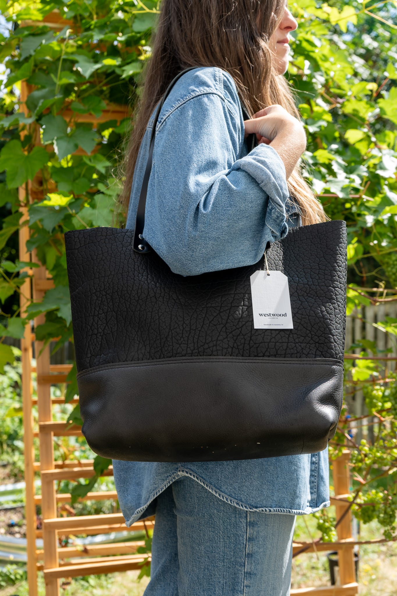 The Weekend Panel Tote - Black Bison