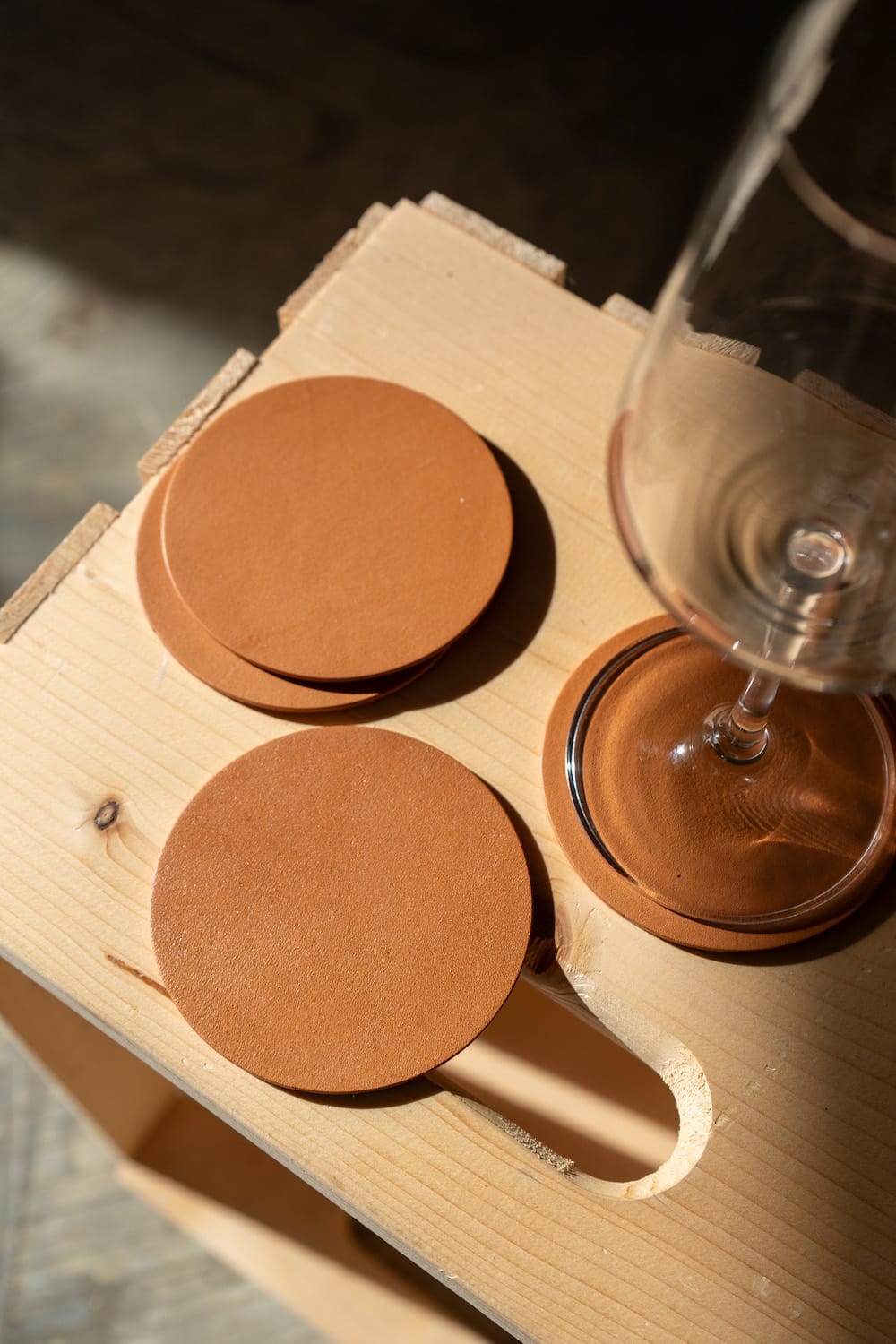 The Leather Coaster Set